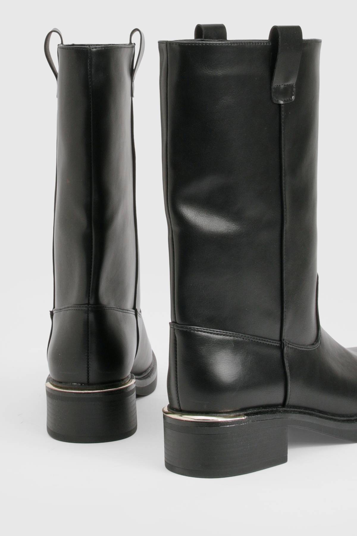 boohoo Bottes Column mi-hautes pour pieds larges