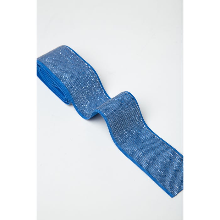 Atelier Veritas-Elastische band effen met glitterdraad 40mm/1m