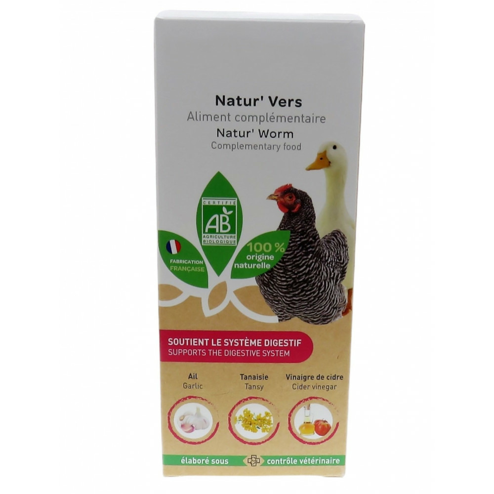 Natur' vers, contre les vers pour poules et canards 250 ml