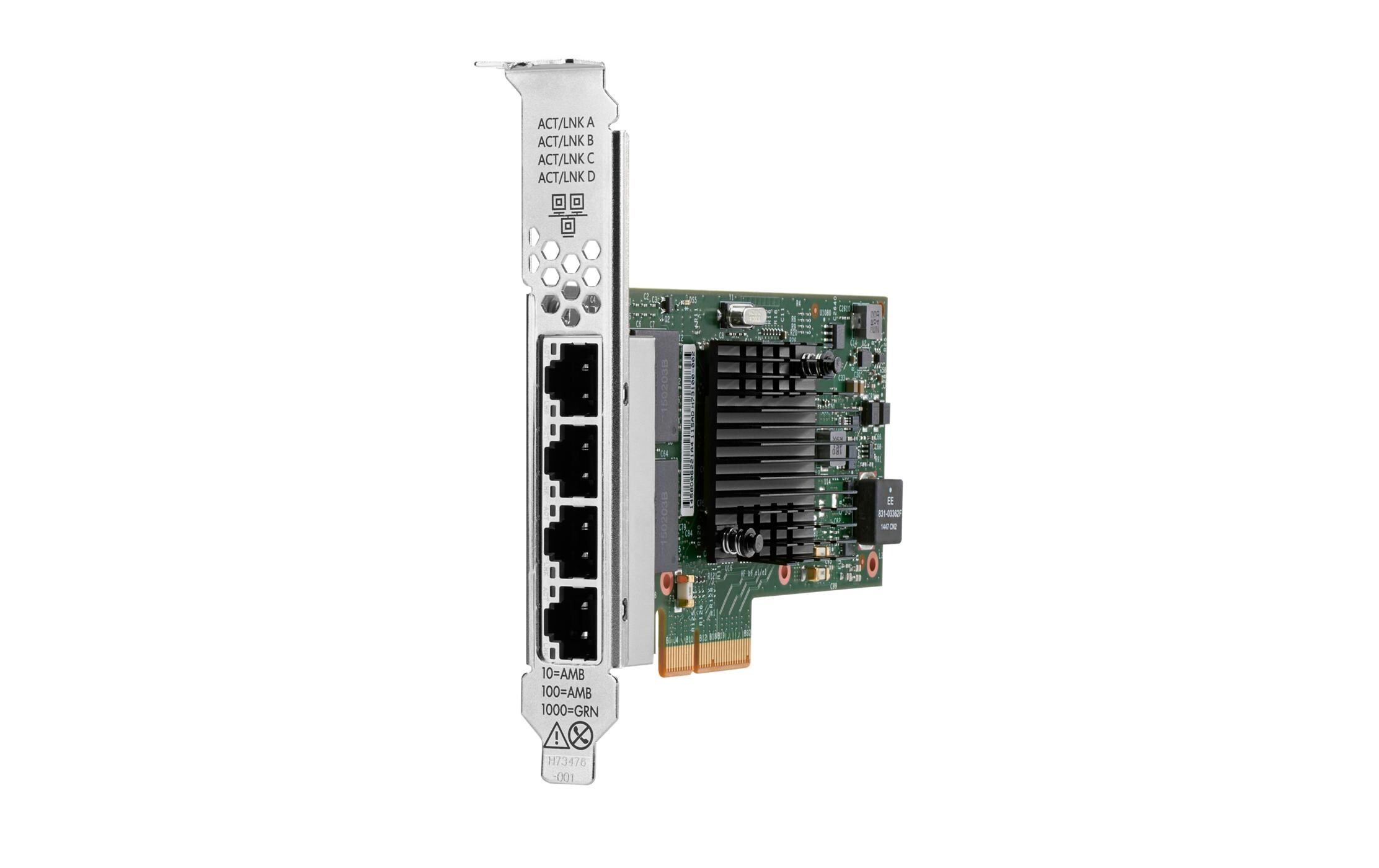 Netzwerkkarte P51178-B21 1Gbps PCI-Express x4Broadcom BCM5719 Ethernet 1 Gb BASE-T-Adapter mit 4 Anschlüssen für HPE
