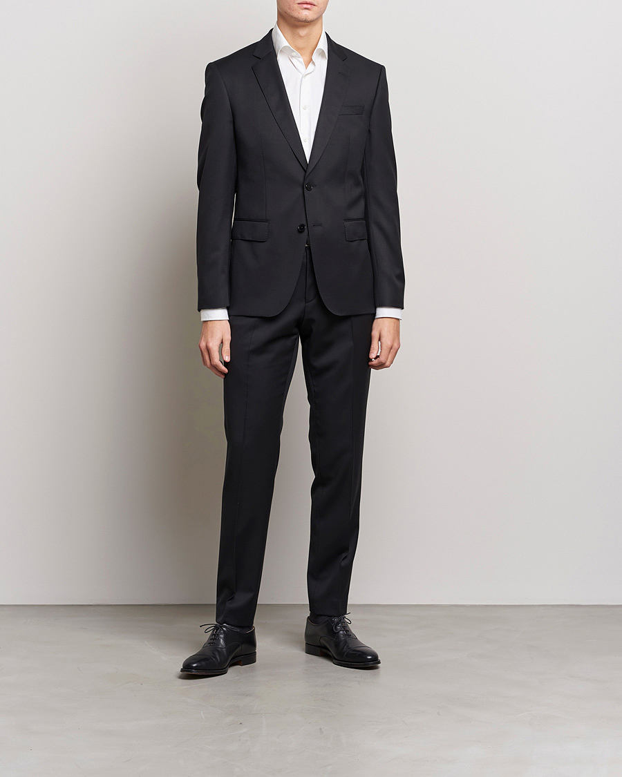 Huge Slim Fit Wool Blazer Black