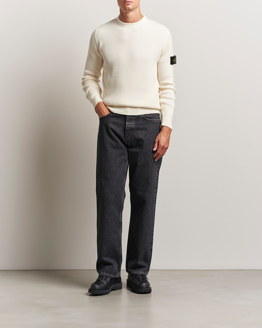 Stone Island Full Rib Crewneck Ivory