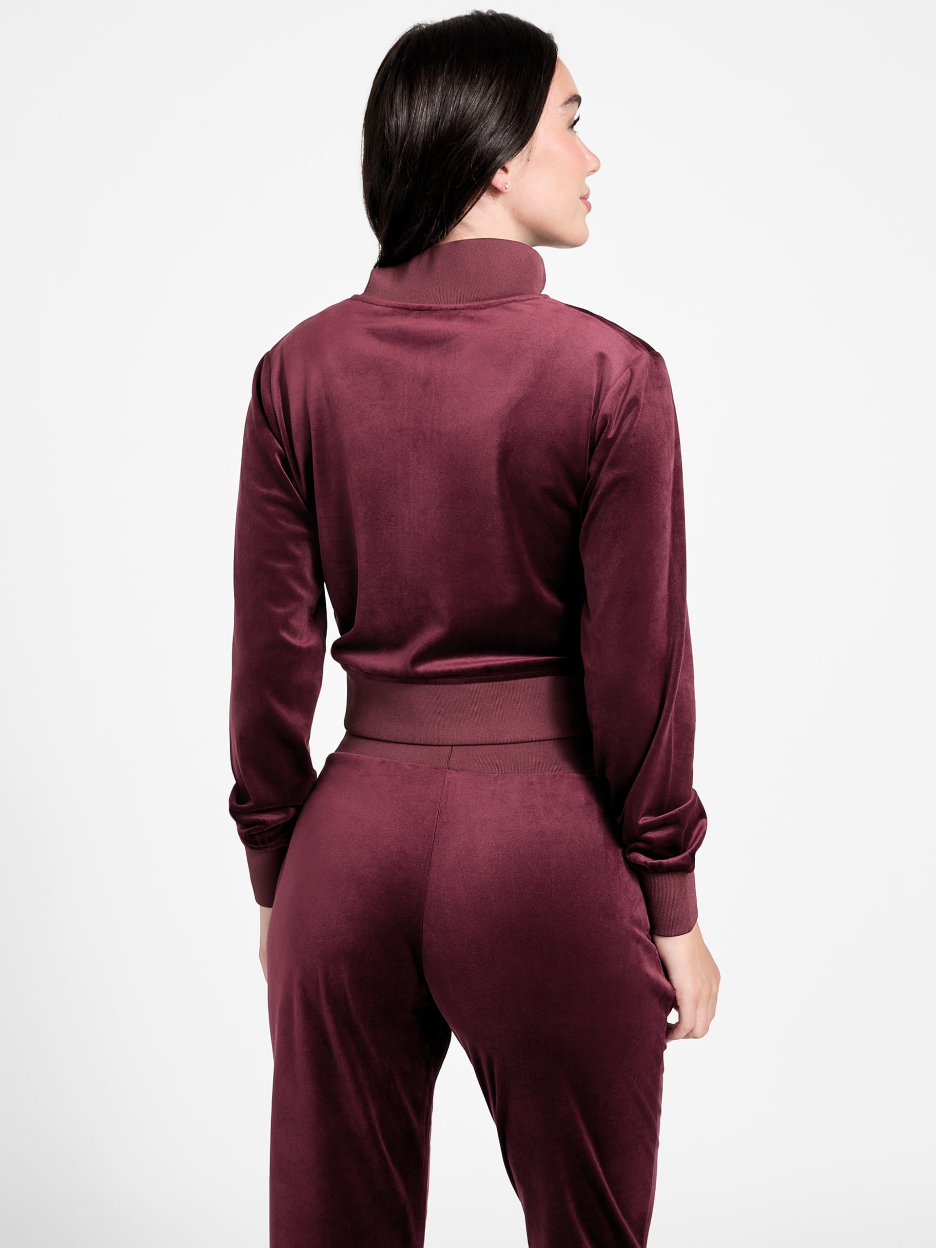 Moletom de veludo com zíper frontal Eco Couture