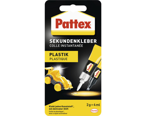 Pattex Plastic Vloeibare Superlijm met Activator Pen 2 g + 4 ml