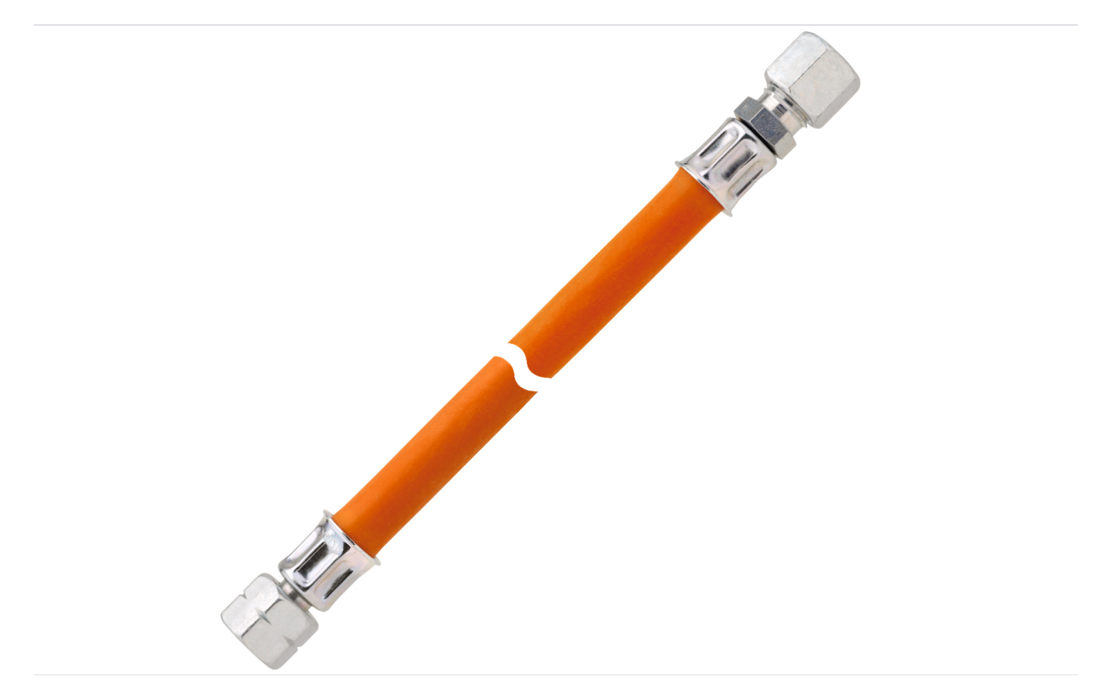 GOK Mitteldruckschlauchleitung Gas Überwurfmutter G 1/4 LH-ÜM auf RVS 10 300 mm