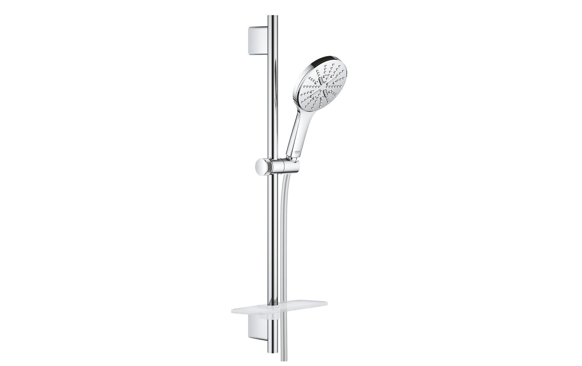 Duschbrausen-Set Rainshower SmartActive 130 EcoJoy Chrom<br>Duschstangen-Set