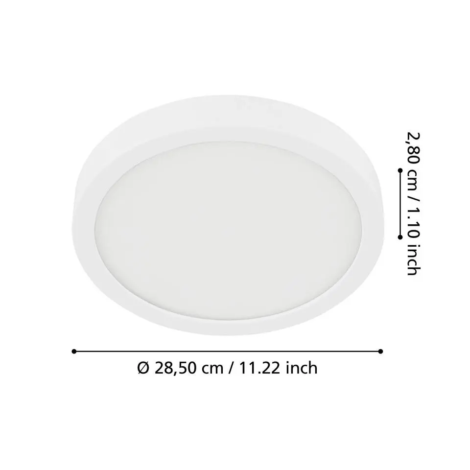 EGLO Fueva 5 Plafonnière - LED - 28.5 cm - Wit