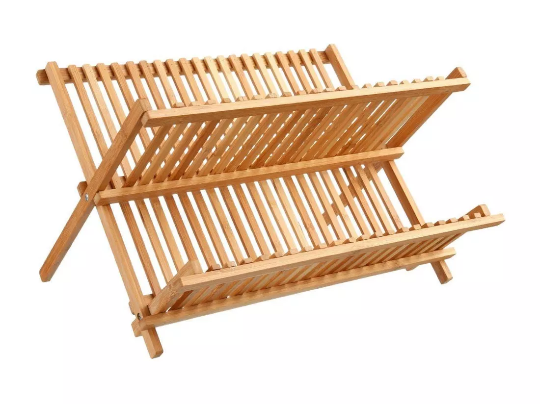 WELL HOME - Égouttoir pliable en bambou