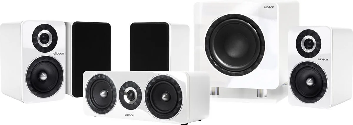 Elipson Prestige Facet HCM 6B 5.1 Blanc Packs enceintes grand spectacle