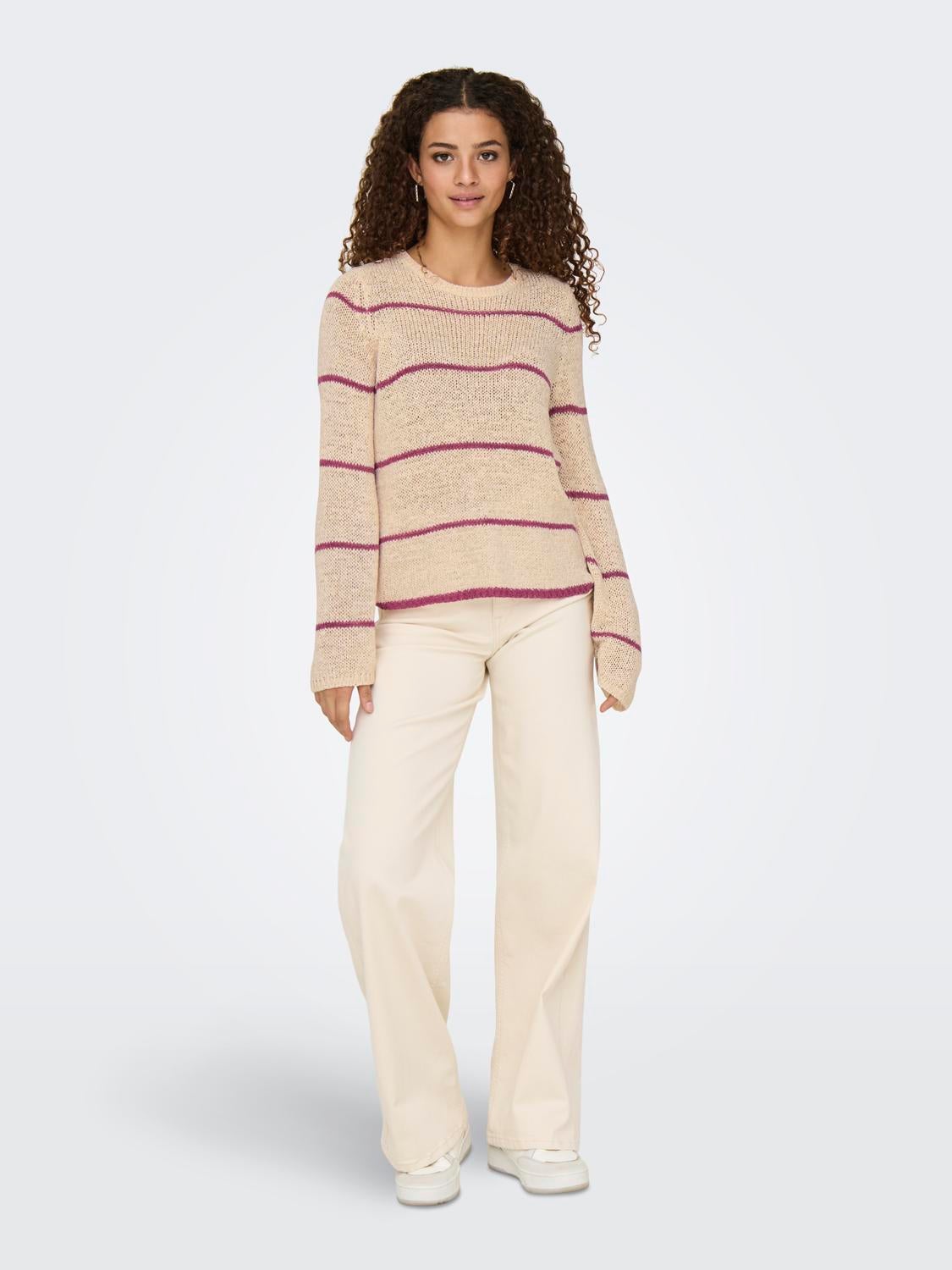 JDYMORE Strickpullover Sandshell