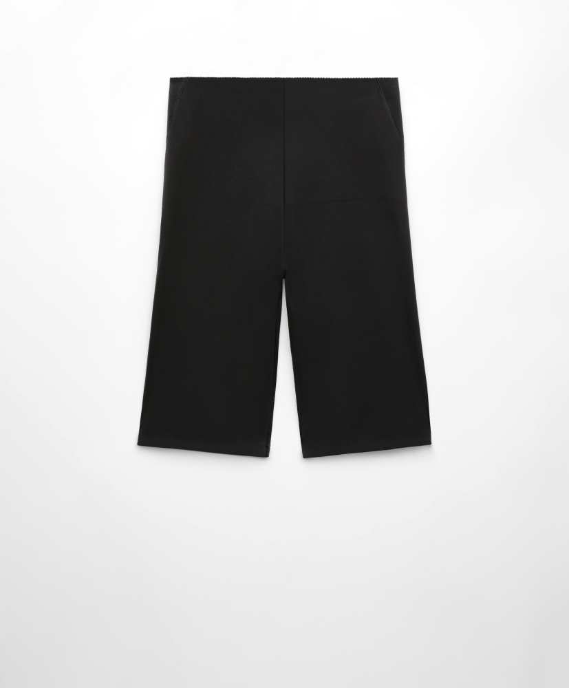 Calça legging de ciclismo com compressão para controle do core, 25 cm
