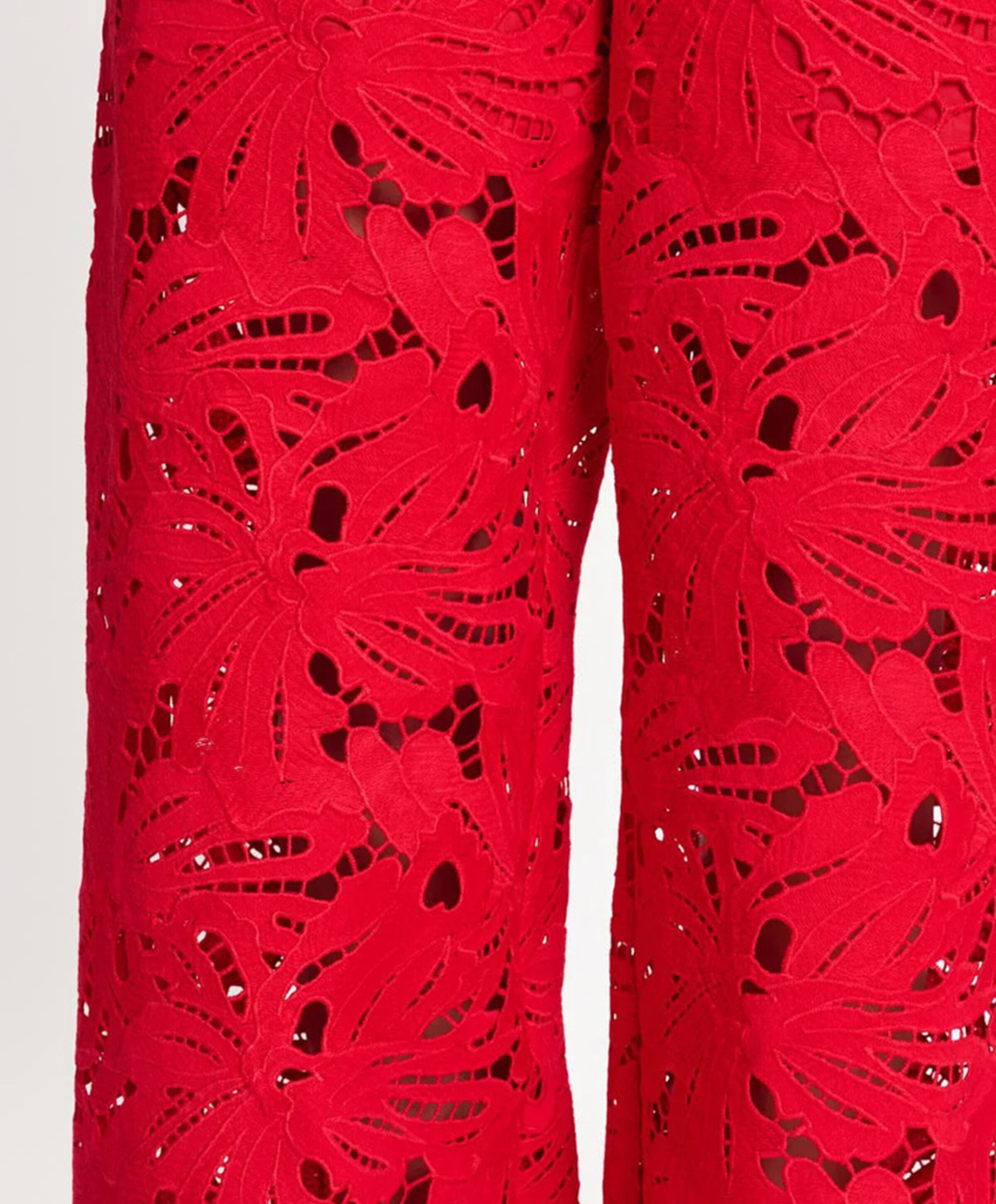 Pom Amsterdam Lace Bloom dames broek rood