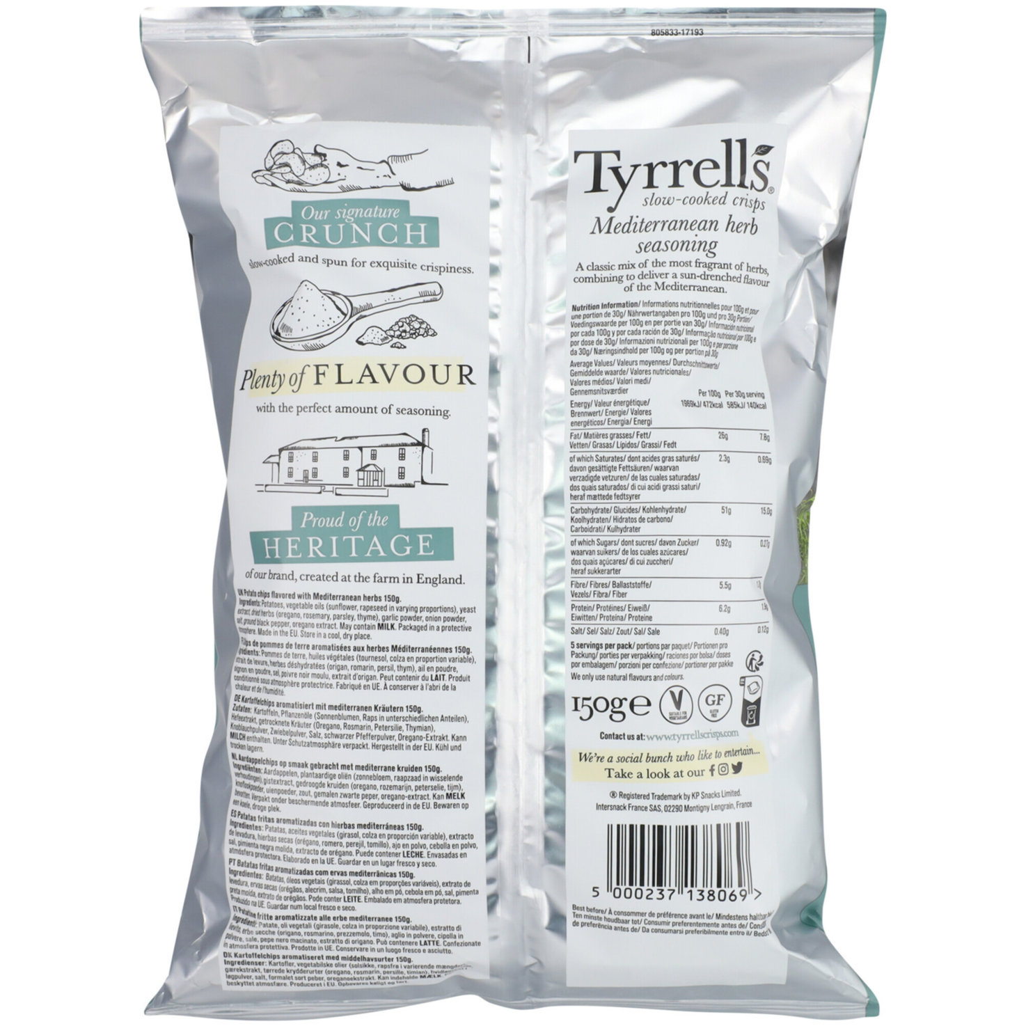 Tyrrells Chips Mediterranean herb