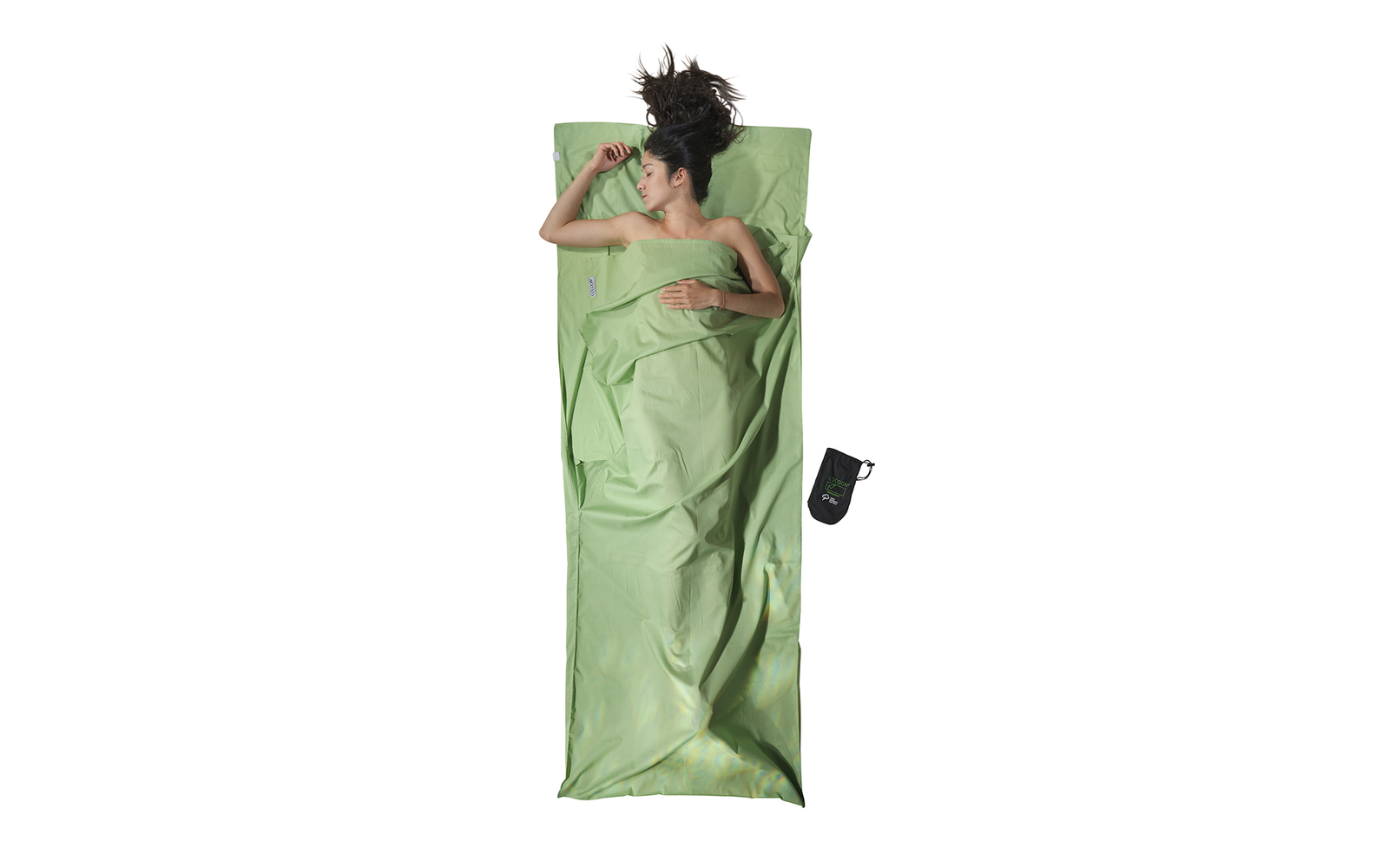 CocoonLeicht-Reiseschlafsack Rechteck Seide dark olive green