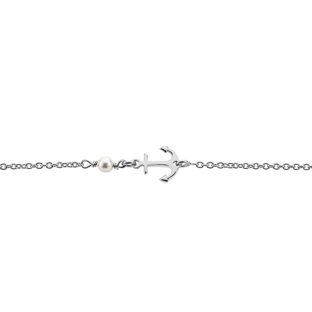Bracelet Gwenaelle Argent Blanc Perle D'imitation