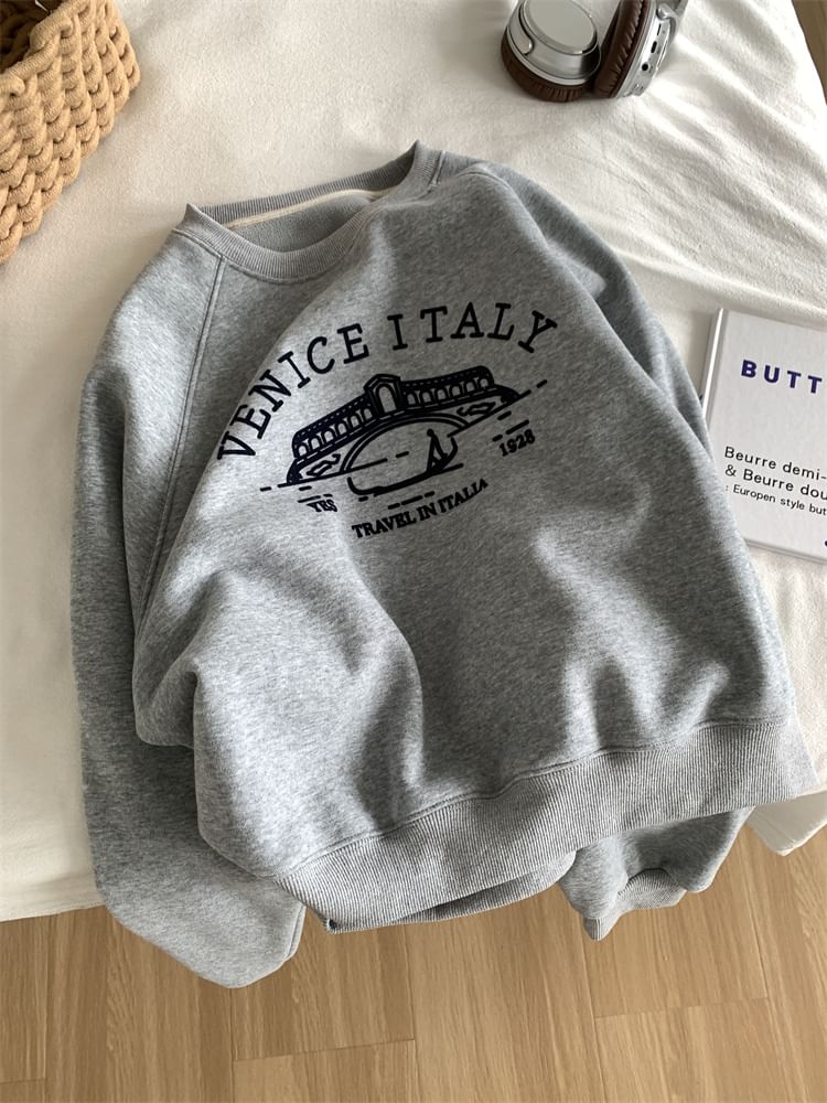 dormsoon - Sweatshirt met ronde hals en grafische print