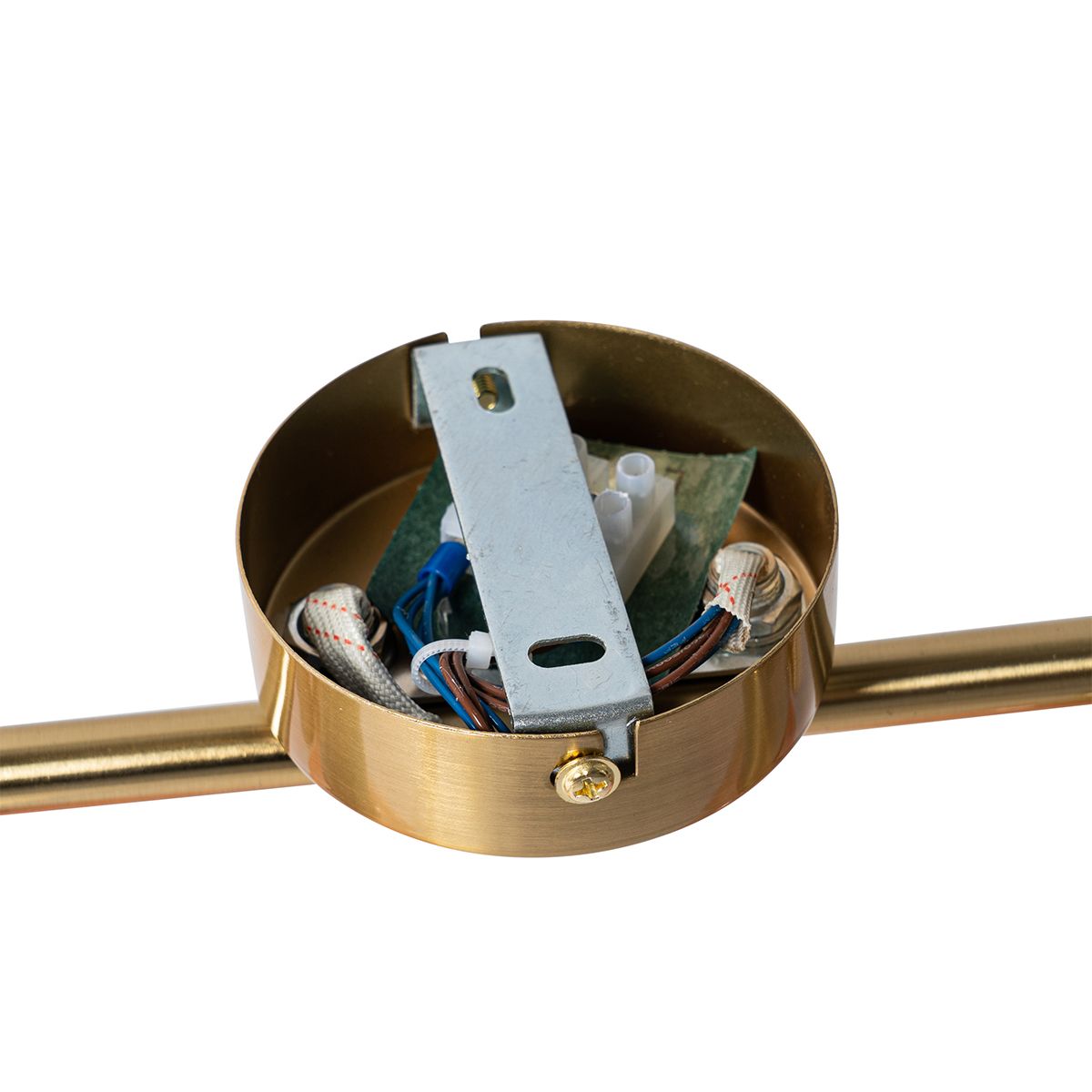 Art Deco spot goud met groen glas 4-lichts - Vidro