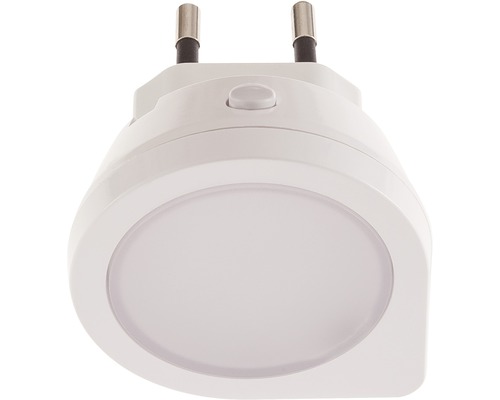 LED nachtlampje 1W 1,5 lm 2700 K warm wit Apollo wit met aan/uit schakelaar
