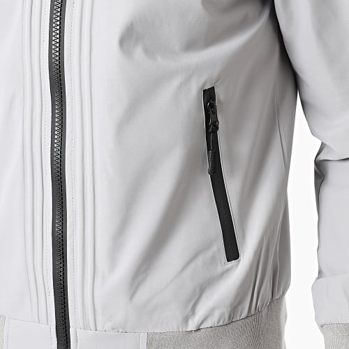 Veste Zippée A Capuche Gris