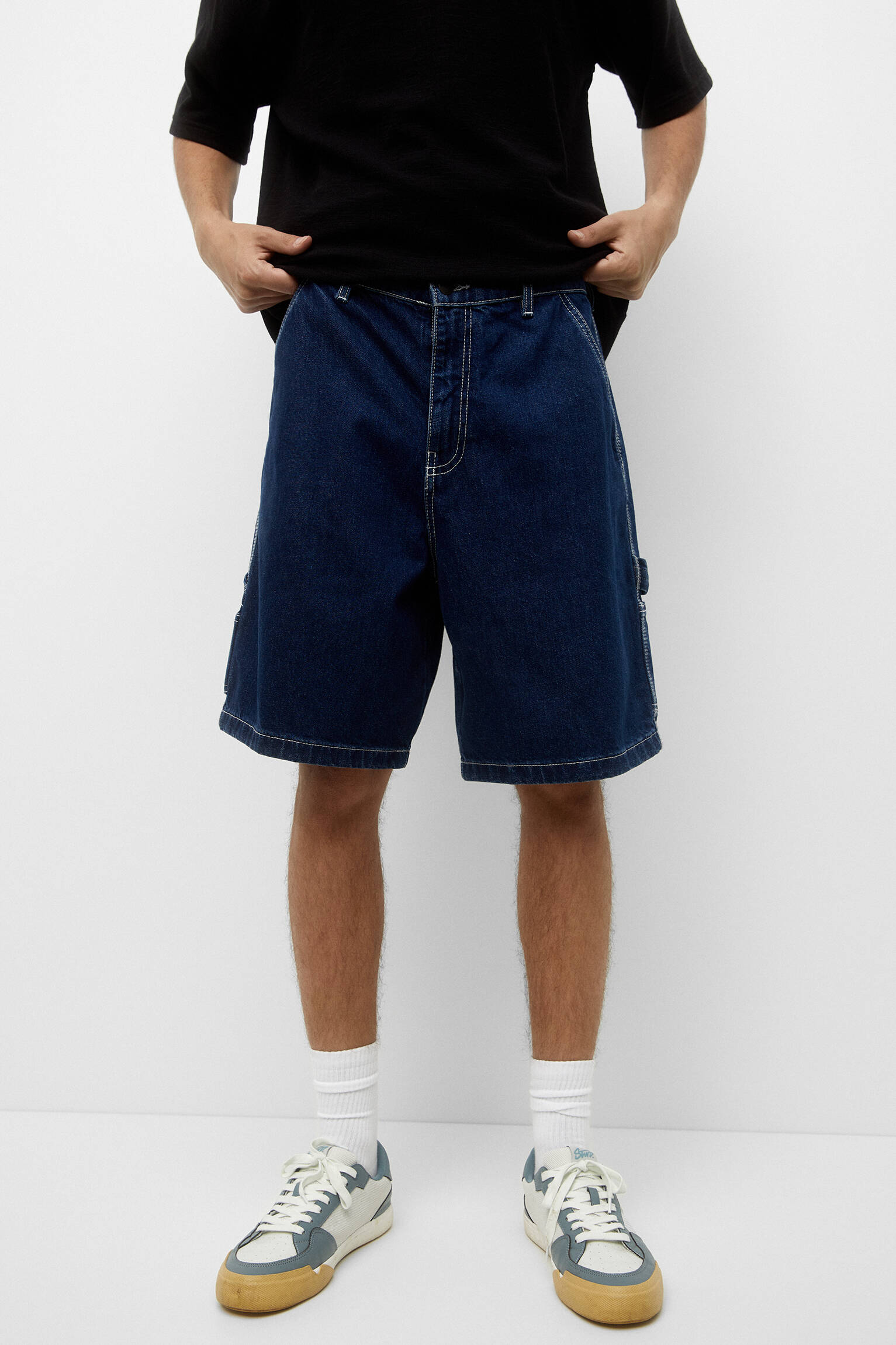 Bermuda jeans Carpenter - Azul Marinho