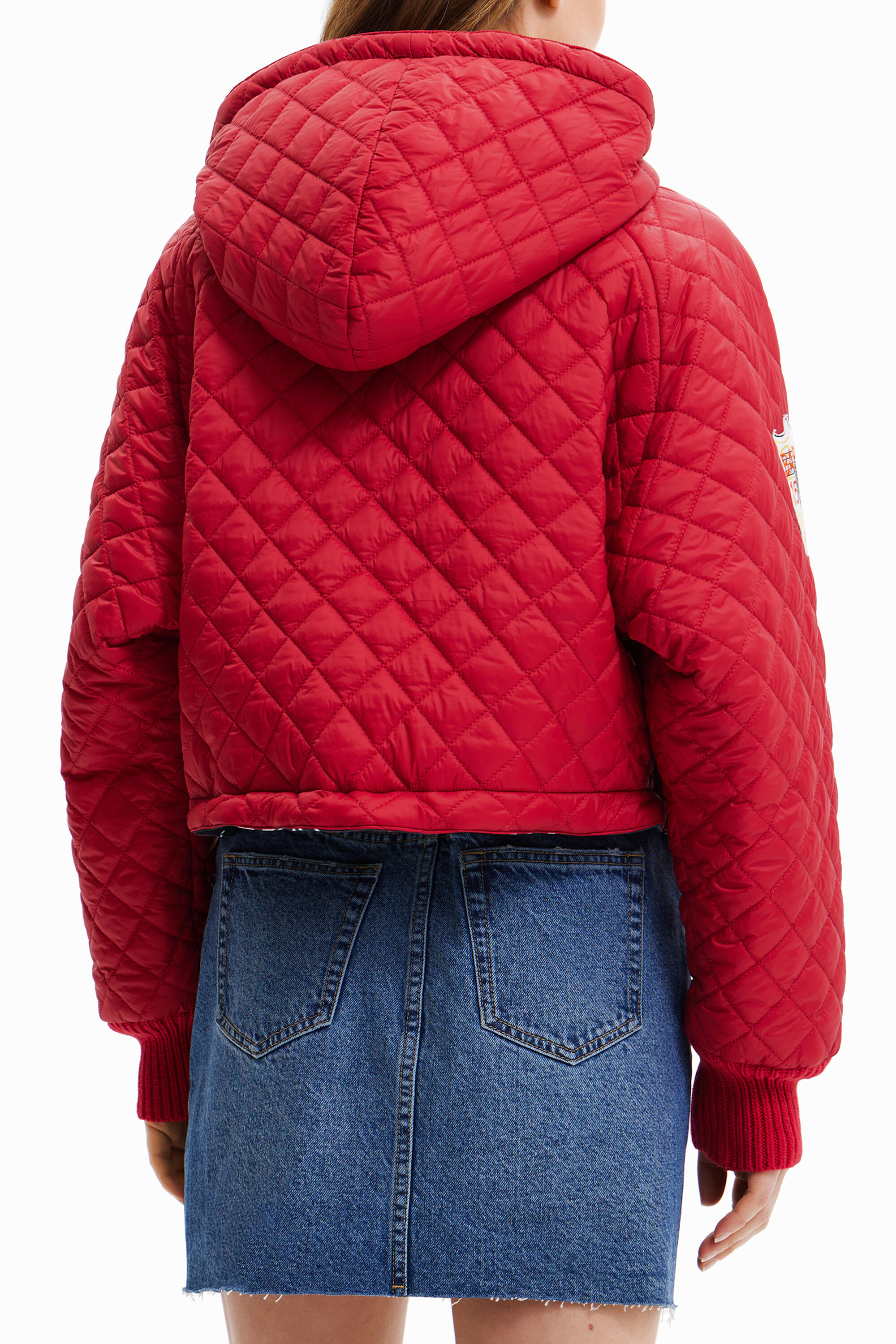 Sweat-shirt matelassé avec patchs
