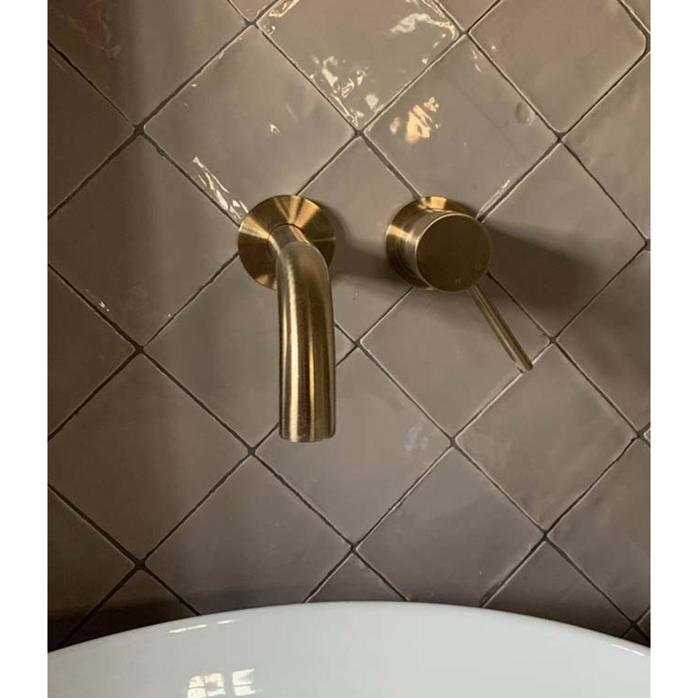 Terre d'Azur Porto Metal wandtegel 10x10cm beige - 100 stuks per doos