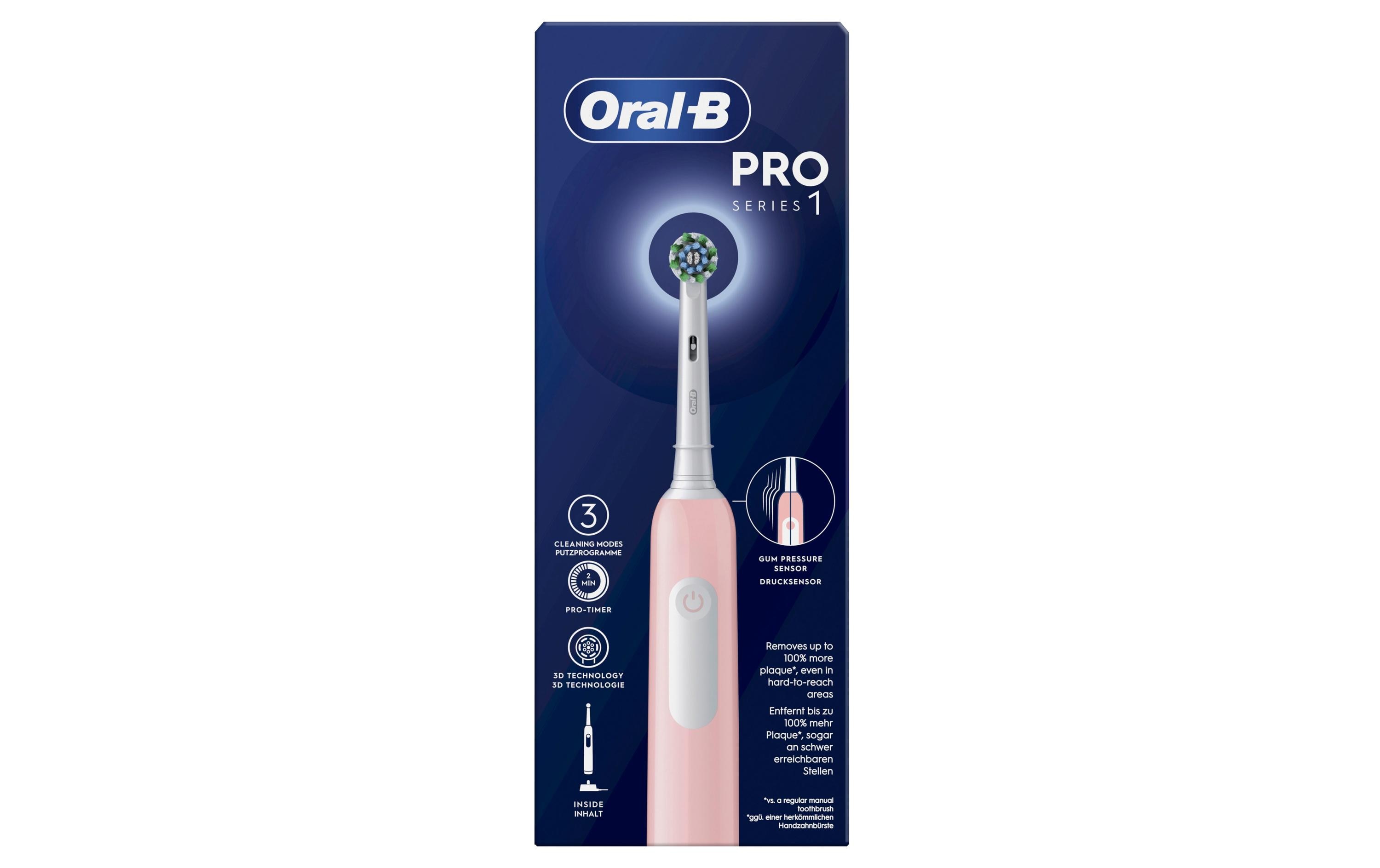 Rotationszahnbürste Pro 1 Cross Action PinkElektrische Zahnbürste