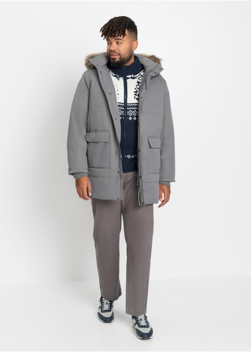 Veste hiver matelassée longue avec polyester recyclé