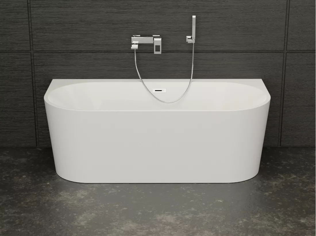 Baignoire semi-îlot murale NAOS 170x80cm, by SPALINA