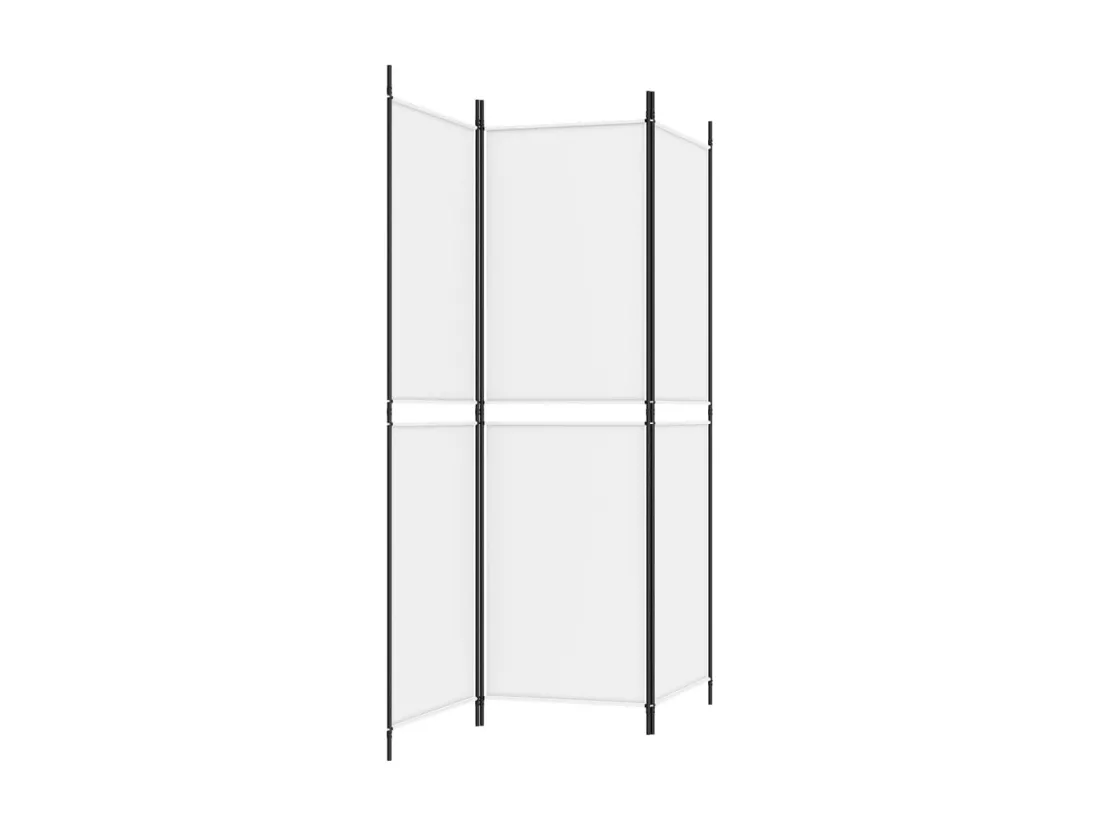 Cloison de séparation 3 panneaux Blanc 150x180 cm Tissu