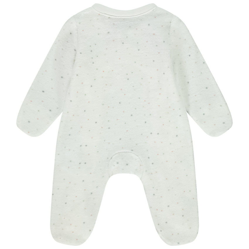 Dors-bien en velours imprimé pois pour bébé prématuré