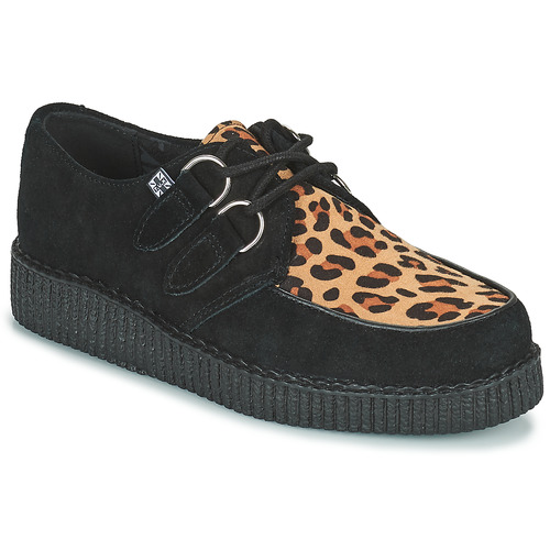 TUK - LOW FLEX ROUND TOE CREEPER - Noir / Leopard