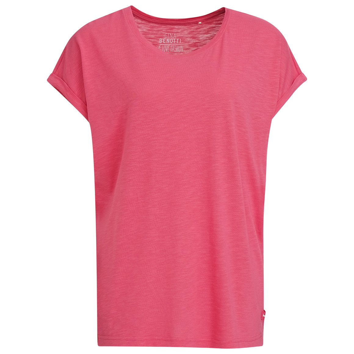 Gina Benotti Damen T-Shirt aus Flammgarn pink