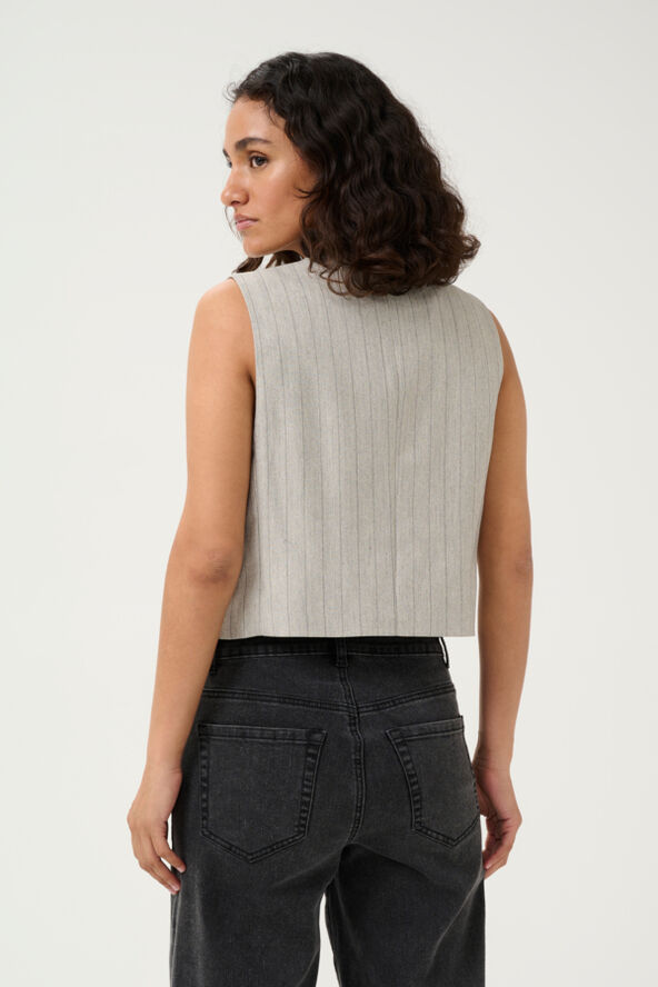 Kaffe KAkaysa Waistcoat Grey pinstripe