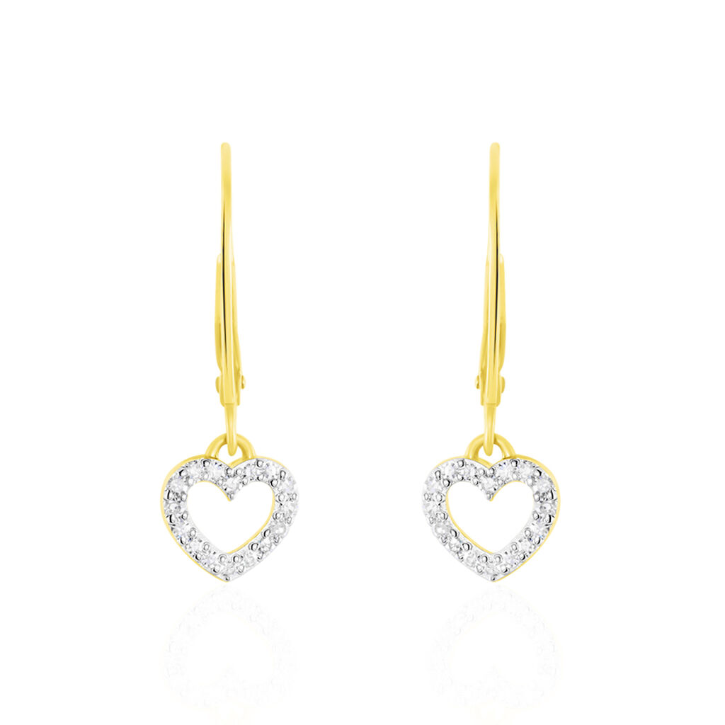 Boucles D'oreilles Pendantes Ursa Or Jaune Diamant
