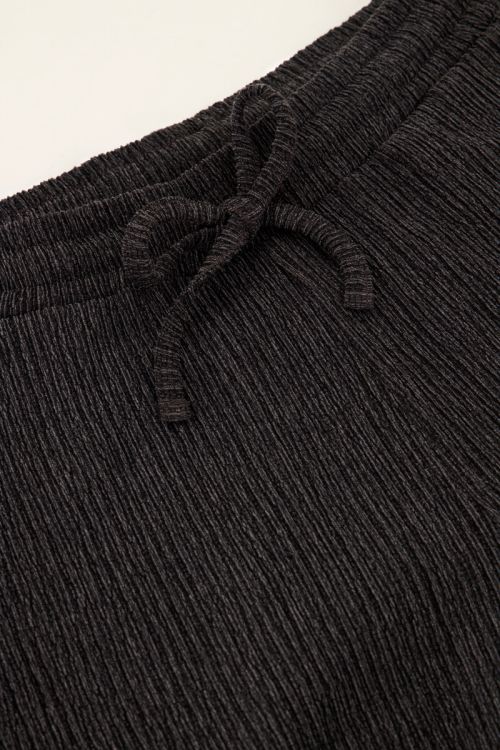 Grijze wide leg crinkle broek