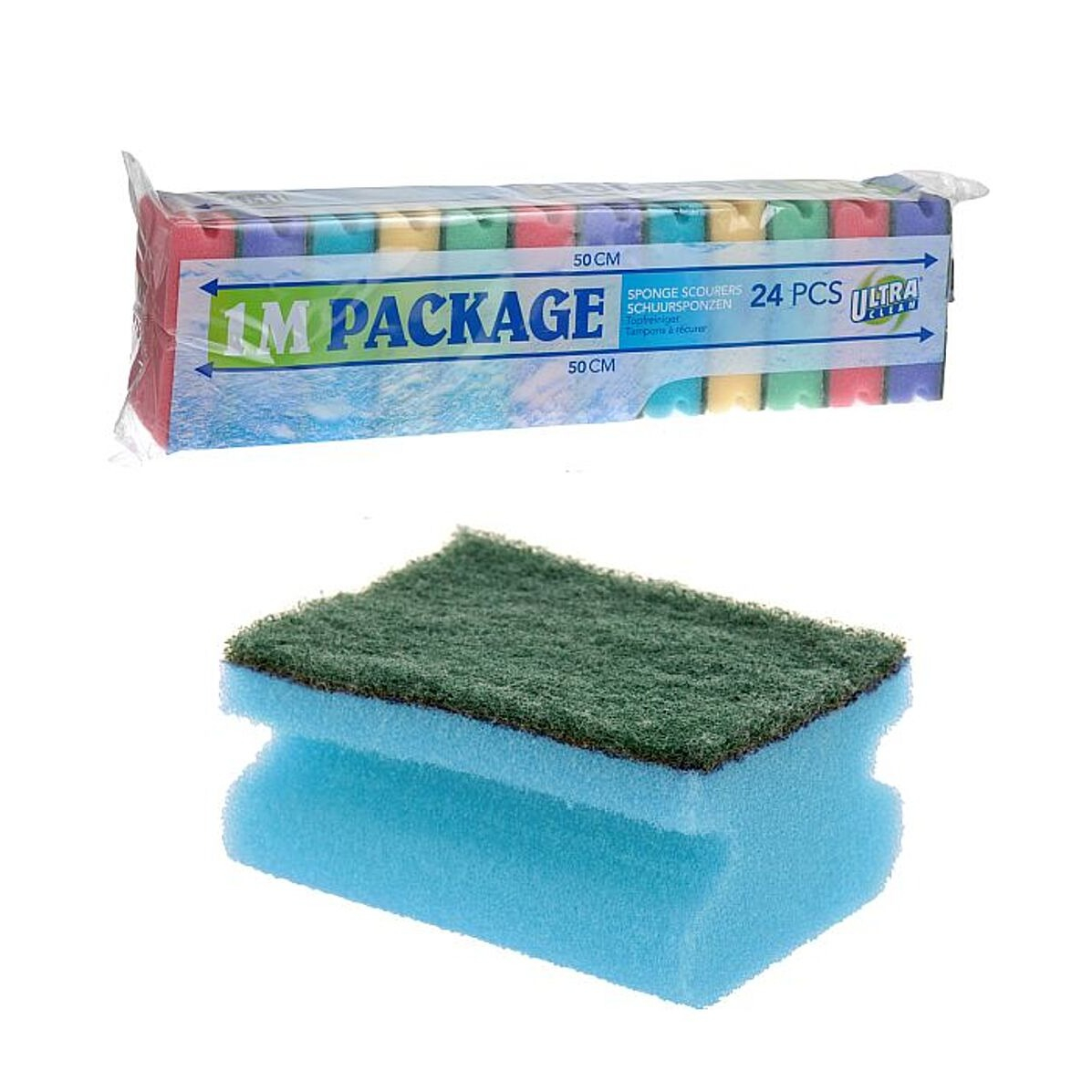(24er Set) Küchen Schwamm Reinigungs Schrubber Haushalts Putzschwamm (974000030) - Assortiert
