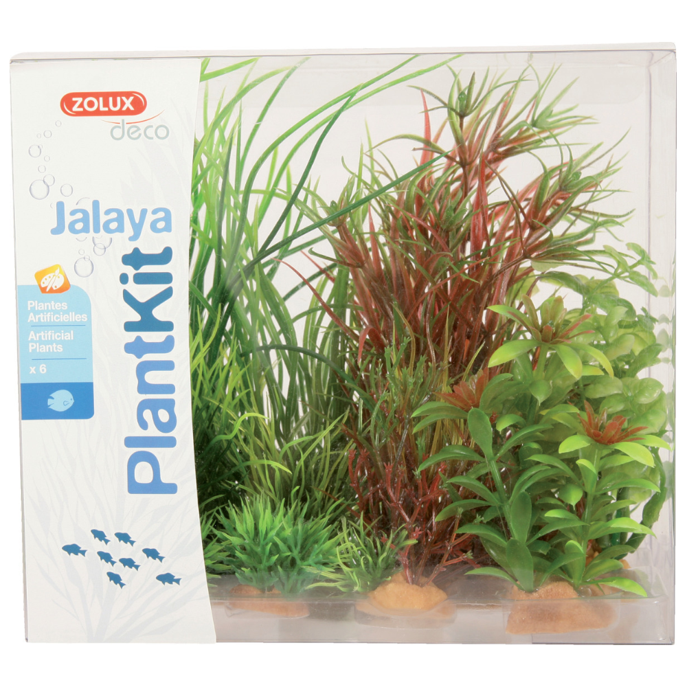 Jalaya n°4 plantes artificielles 6 pieces h 18 cm plantkit décoration d'aq