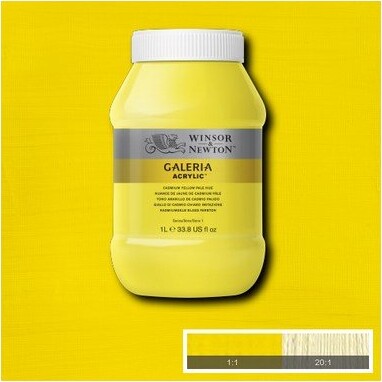Winsor & Newton - Galeria Akrylmaling - Cadmium Yellow Pale 1000 ML
