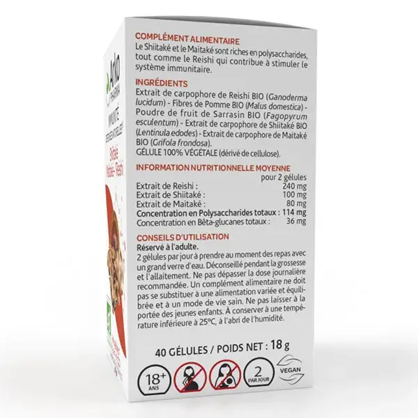 Arkopharma Arkogélules Shitake Maitake Reishi Orgânico 40 cápsulas