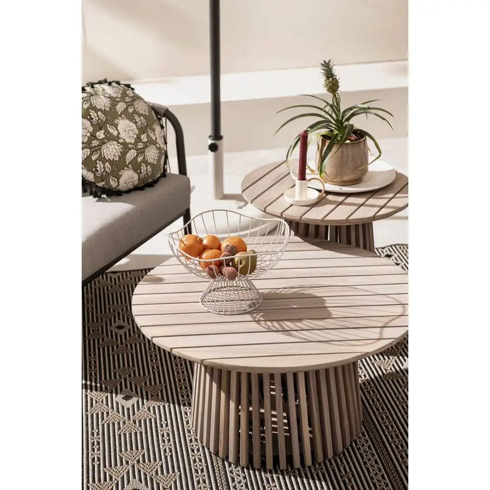 Bijzettafel Saône - acacia - 45xØ50 cm
