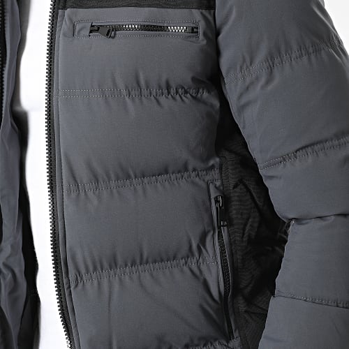 Doudoune Capuche Gris Anthracite