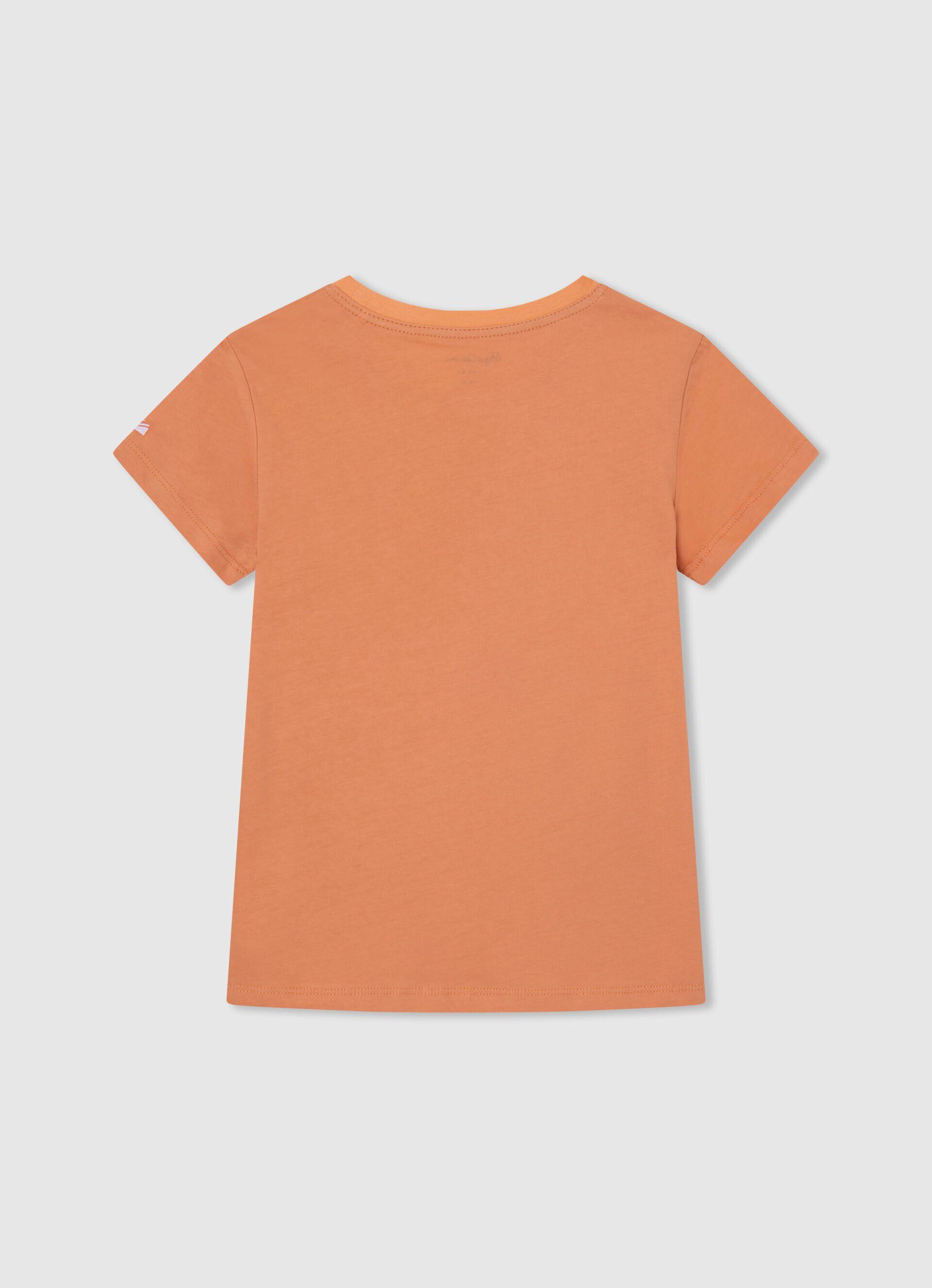 Camiseta com logo estampado - pêssego e laranja