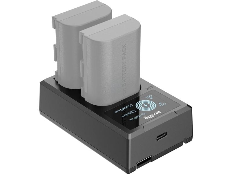 Smallrig Ladegerät Canon LP-E6NH Kompaktes, duales Ladegerät mit LCD-Display