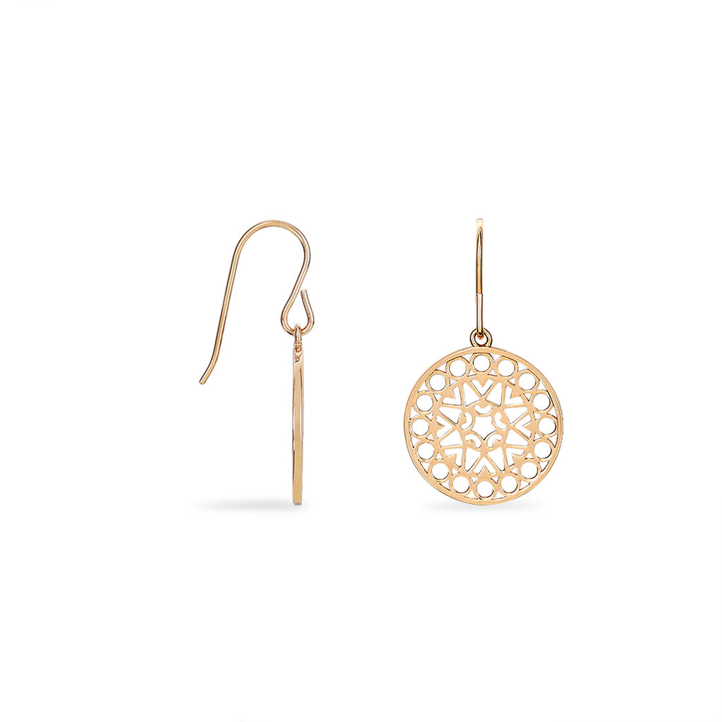 Boucles D'oreilles Pendantes Celso Plaqué Or Jaune