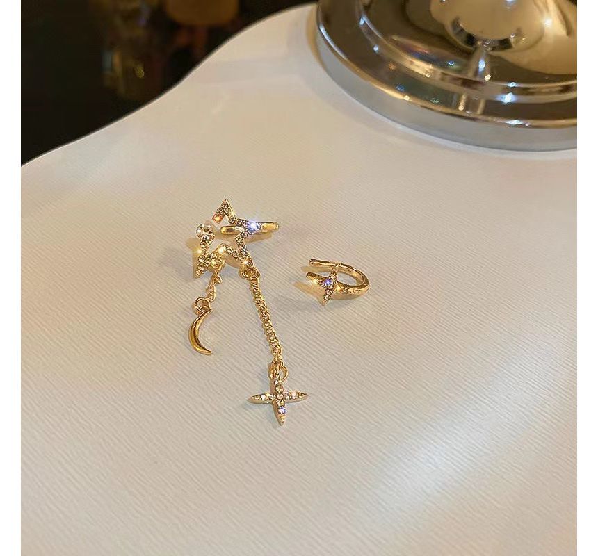 Poppin - Oormanchet met strass-ster en franje