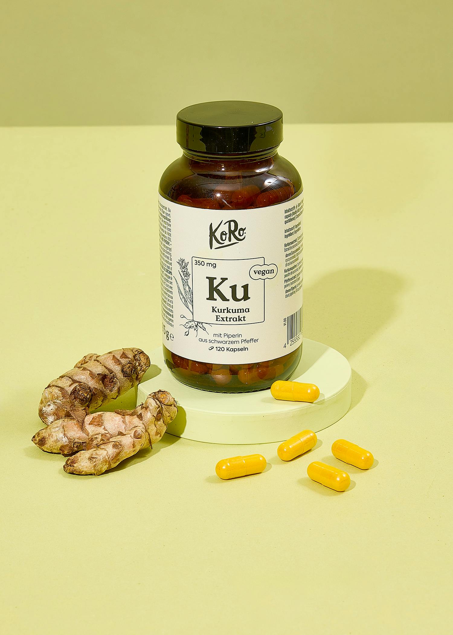 Kurkuma Extrakt mit Piperin aus schwarzem Pfeffer Kapseln 120 Stück
