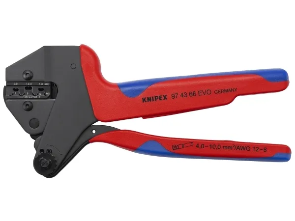 Knipex KNIPEX Crimping system pliers 97 43 66 EVO, crimping pliers (red/blue, for MC4 EVO 2 solar connectors)