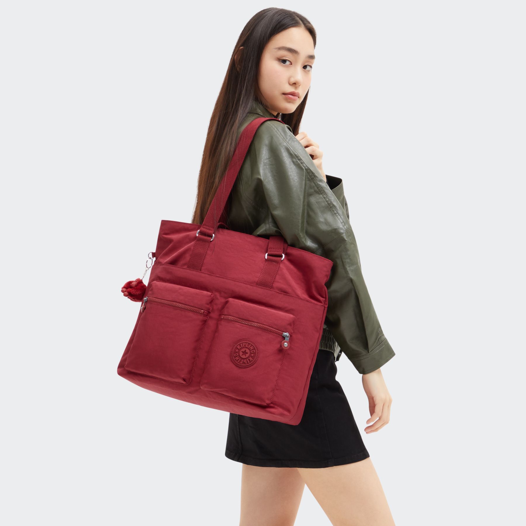 INDIA Grand fourre-tout avec compartiment pour ordinateur portable - Funky Red