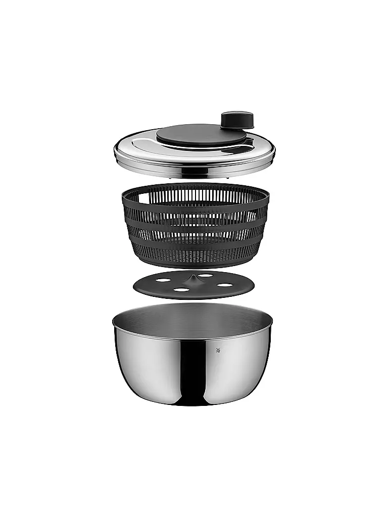 WMF Gourmet Salatschleuder 4L 24cm silber